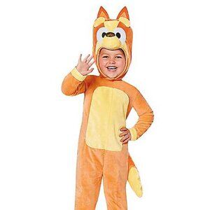 Bingo Bluey Kids onesie with tail, and hood